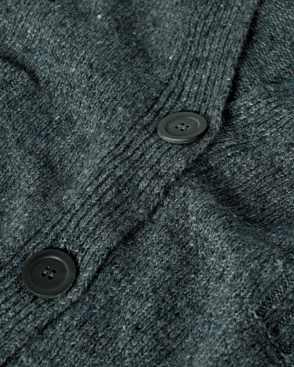 Donegal Cashmere Blue V Neck Cardigan