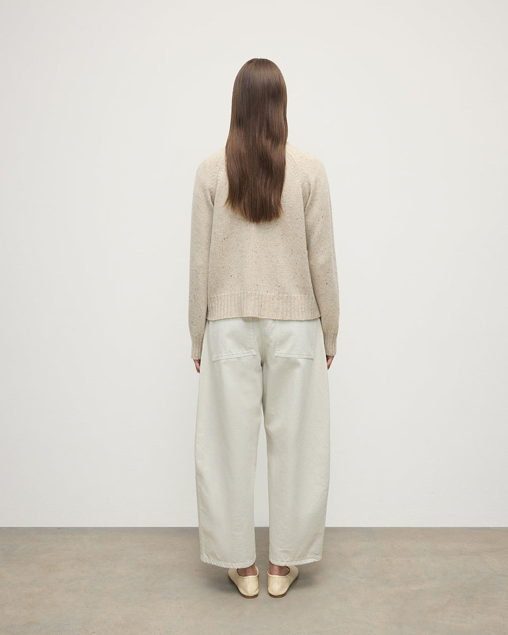 Donegal Cashmere Cream V Neck Cardigan