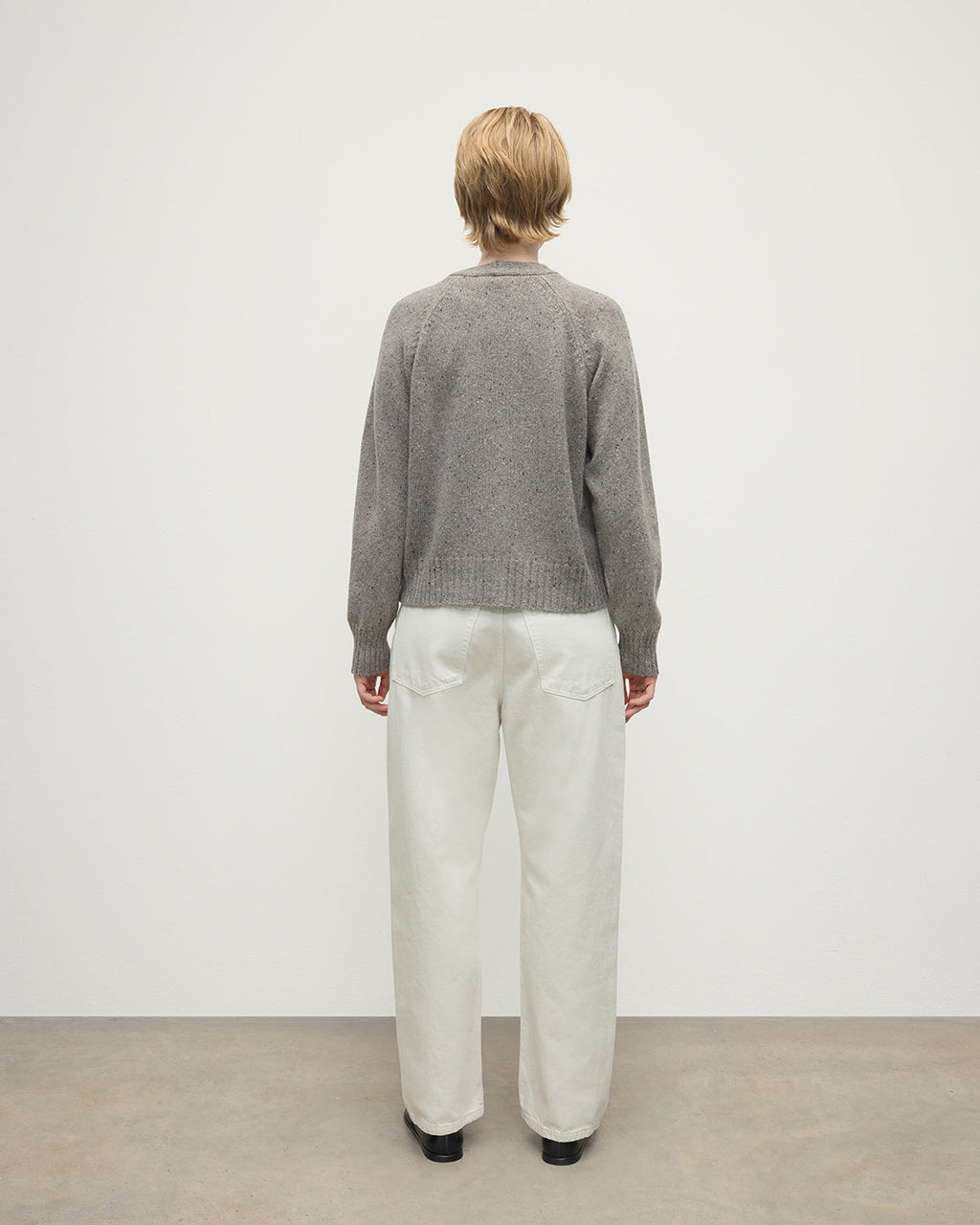 Donegal Cashmere Grey V Neck Cardigan