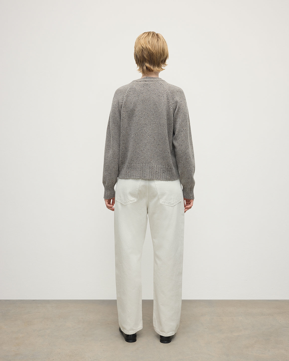 Donegal Cashmere Grey V Neck Cardigan