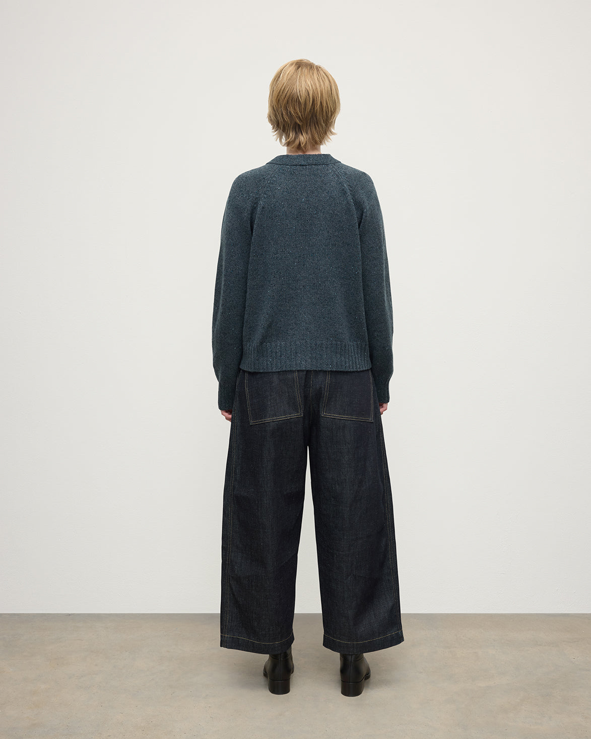 Donegal Cashmere Blue V Neck Cardigan