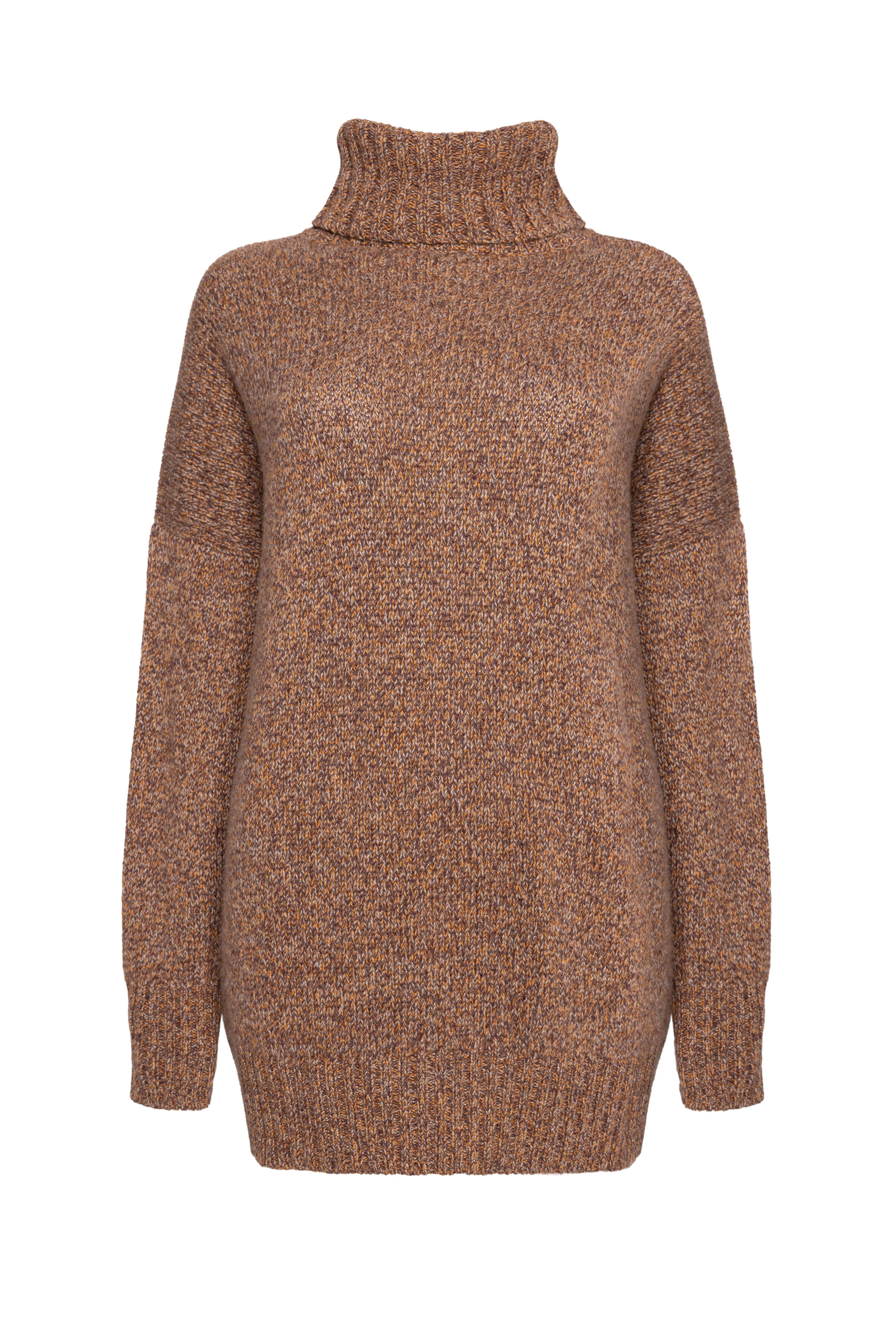 Slouchy Cashmere Marl Roll Neck Jumper