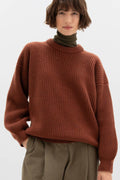 Ribbed Red Cashmere Jumper