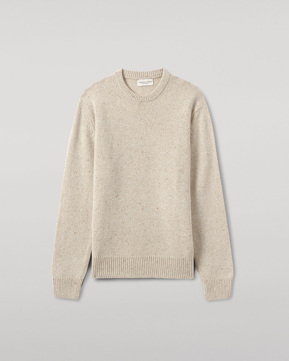 Cream Donegal Cashmere Marl Jumper