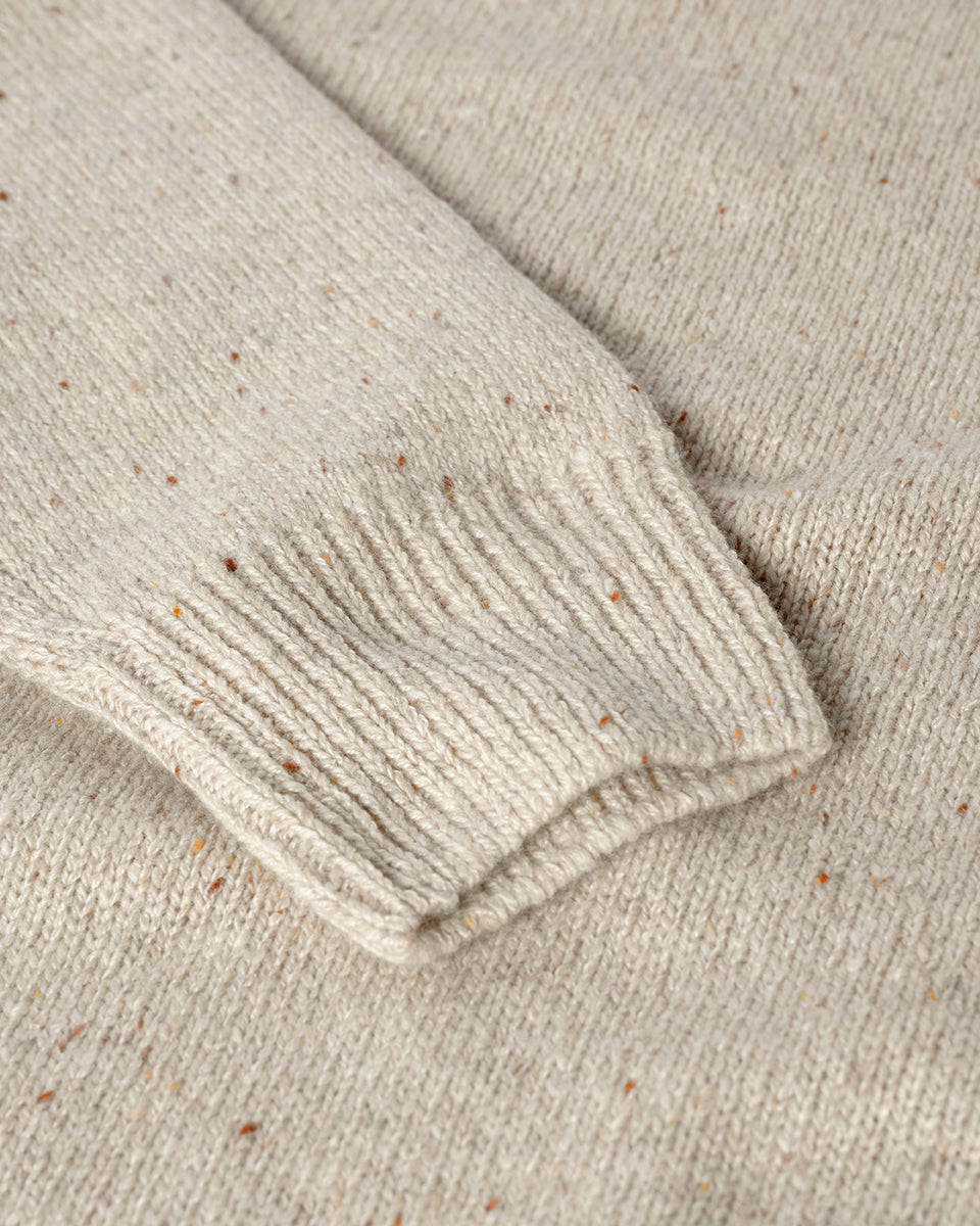 Cream Donegal Cashmere Marl Jumper