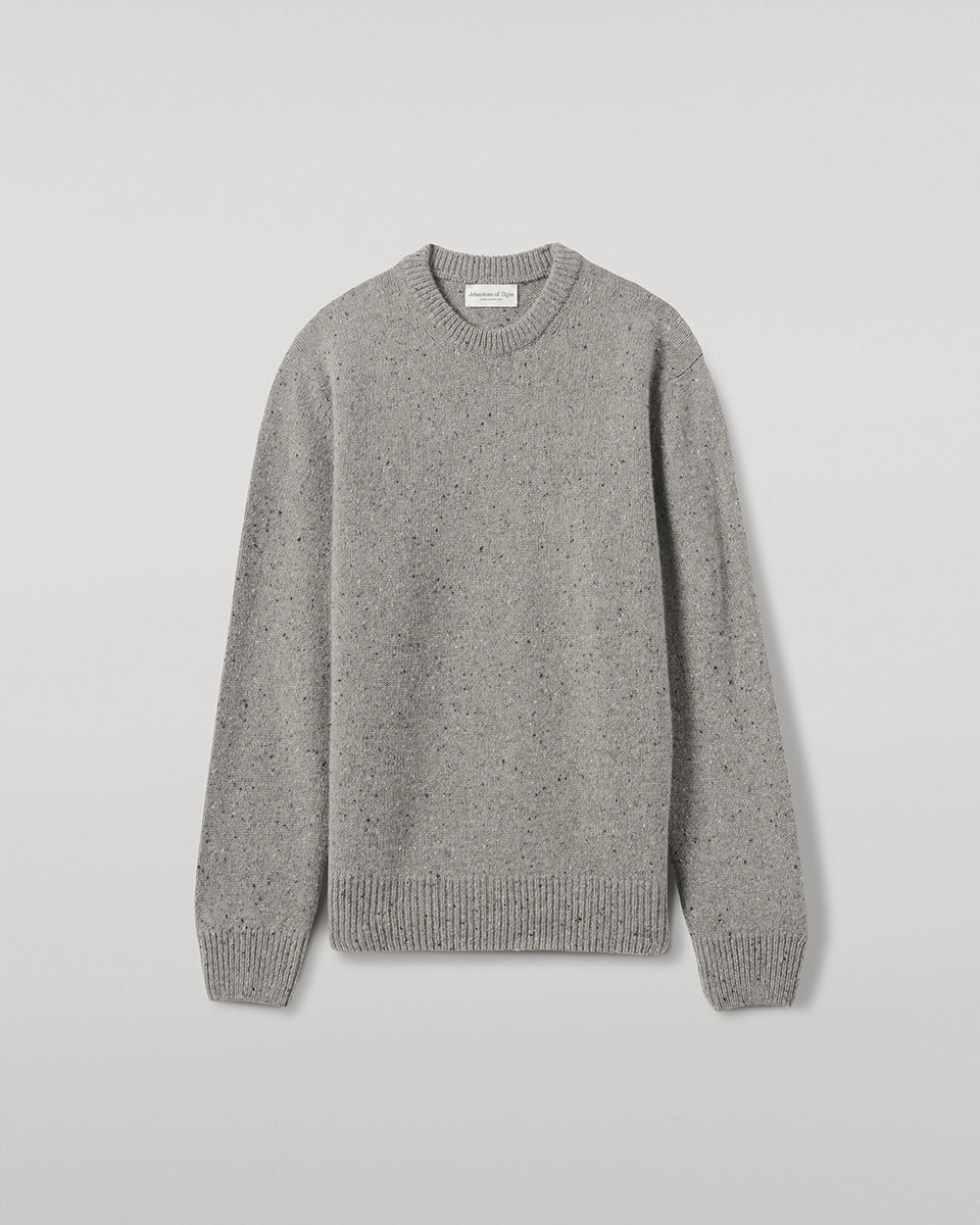 Grey Donegal Cashmere Marl Jumper