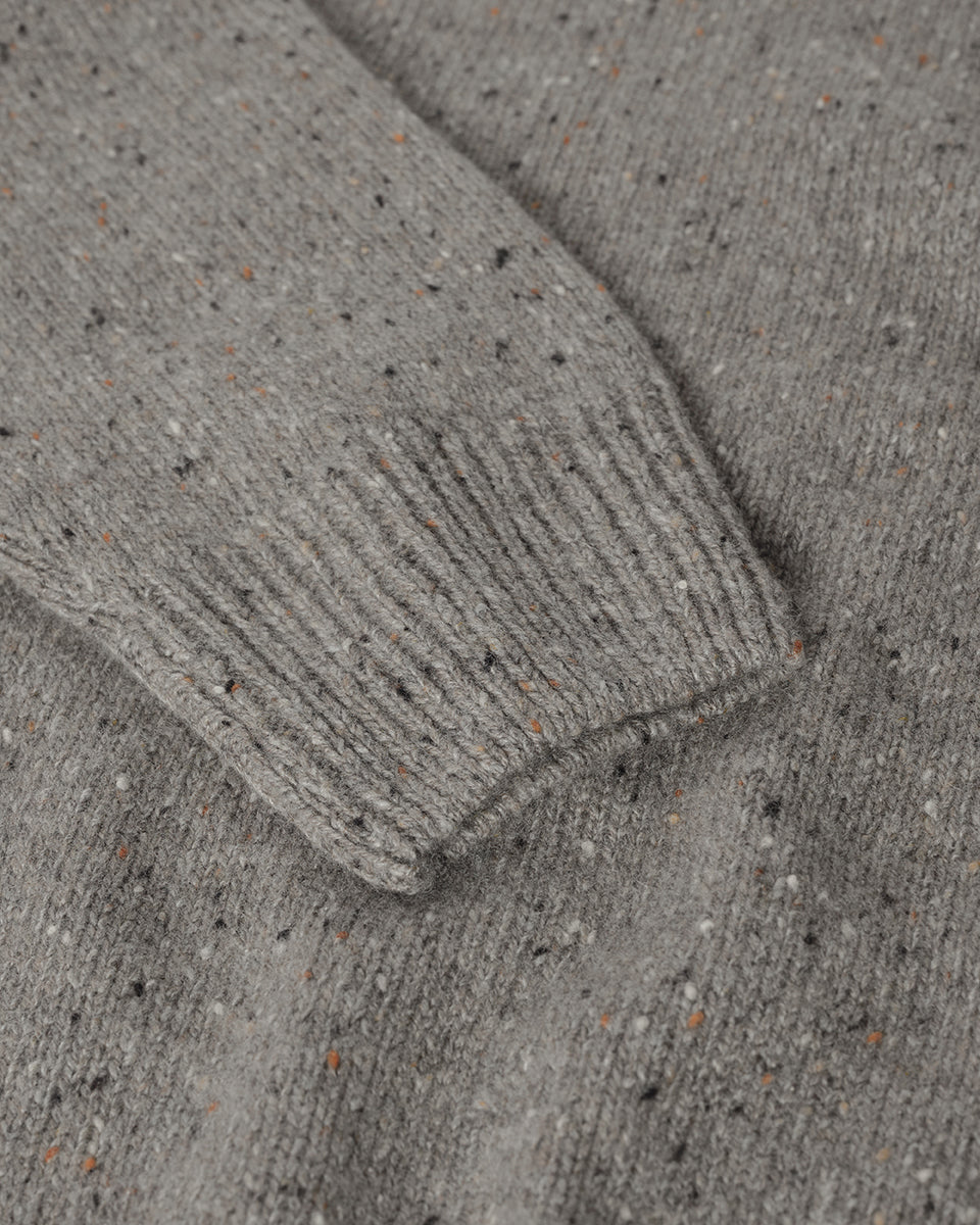 Grey Donegal Cashmere Marl Jumper
