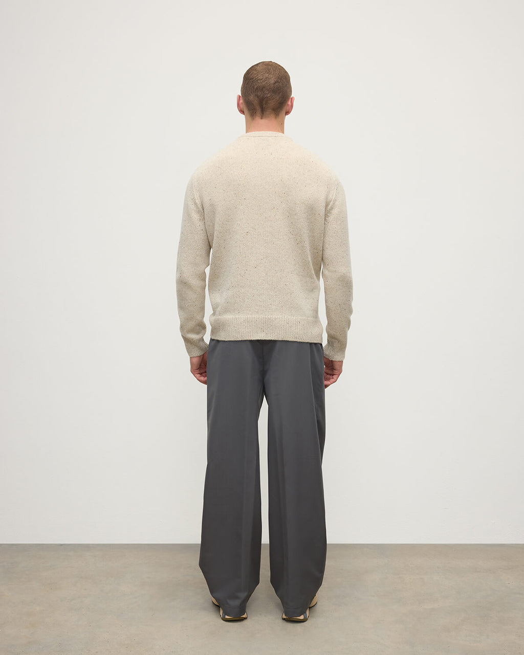 Cream Donegal Cashmere Marl Jumper