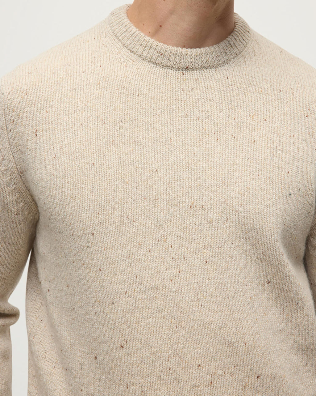 Cream Donegal Cashmere Marl Jumper