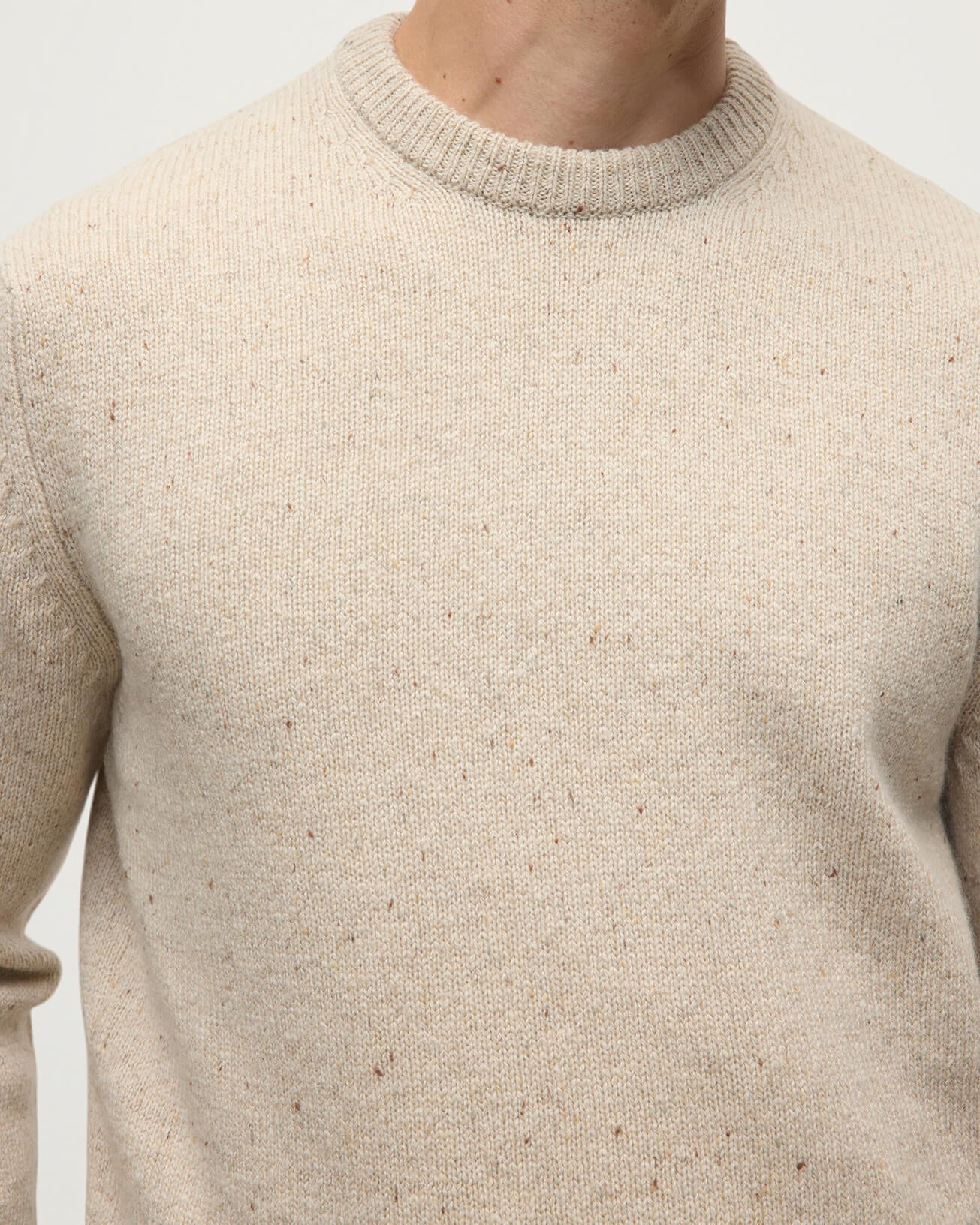 Cream Donegal Cashmere Marl Jumper