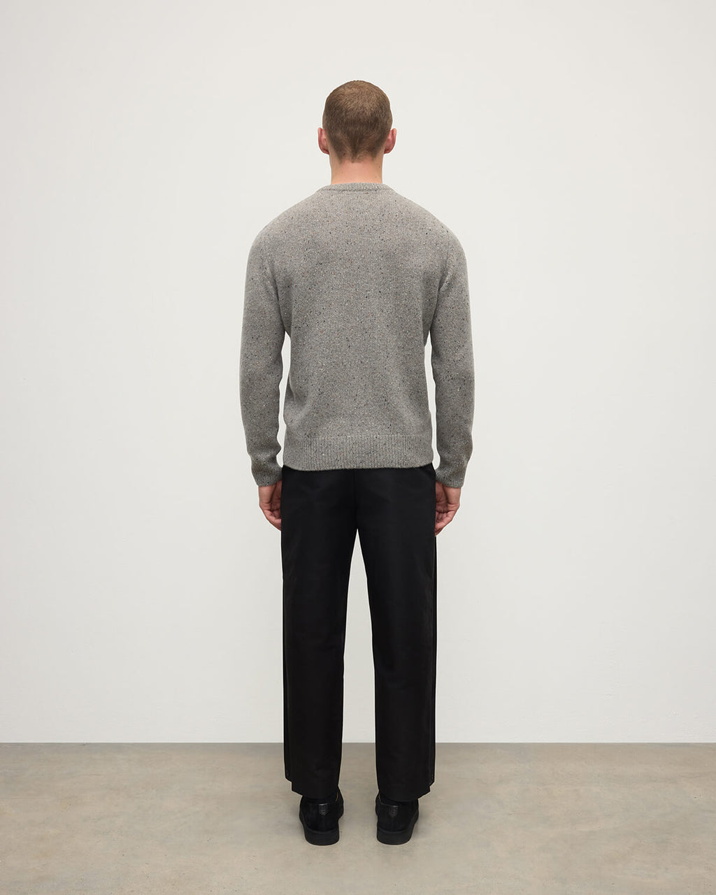 Grey Donegal Cashmere Marl Jumper