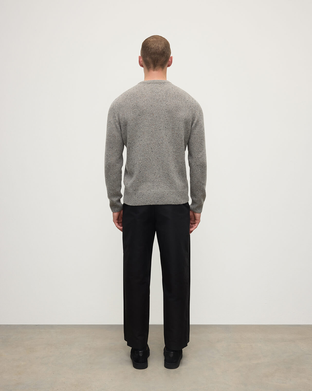 Grey Donegal Cashmere Marl Jumper