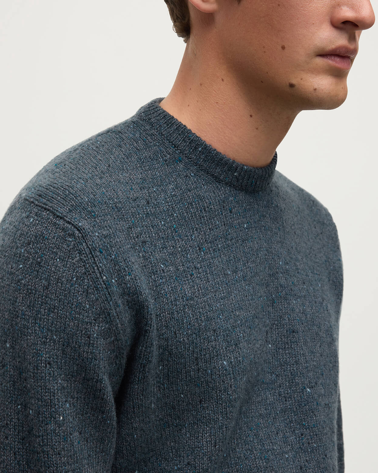 Blue Donegal Cashmere Marl Jumper