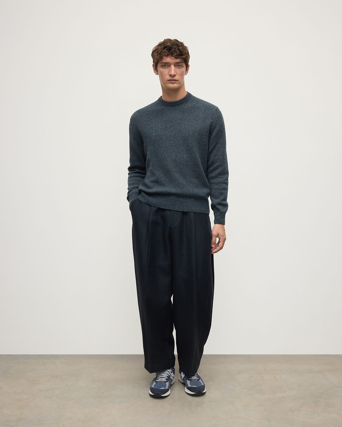 Blue Donegal Cashmere Marl Jumper