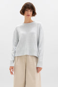 Cropped Donegal Light Blue Cashmere Jumper