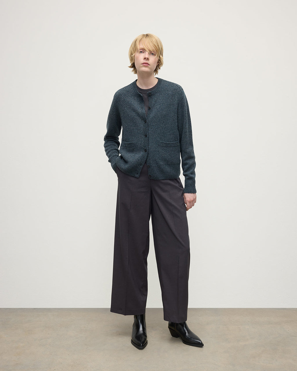 Donegal Cashmere Blue Cardigan