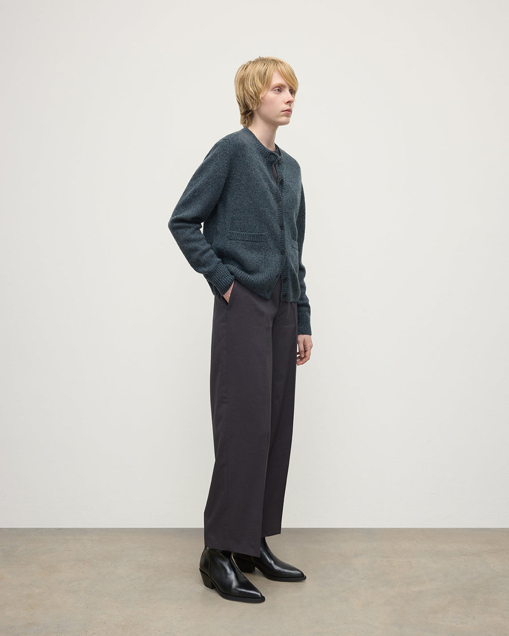 Donegal Cashmere Blue Cardigan