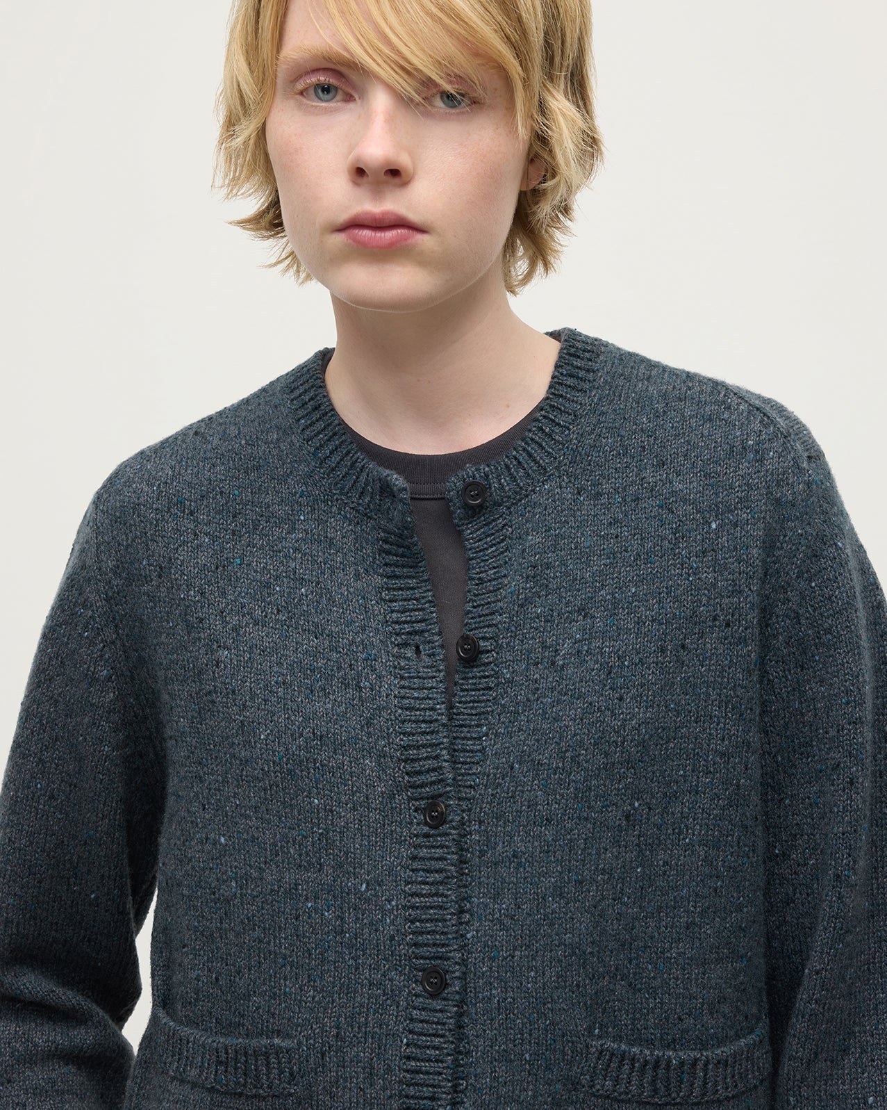 Donegal Cashmere Blue Cardigan