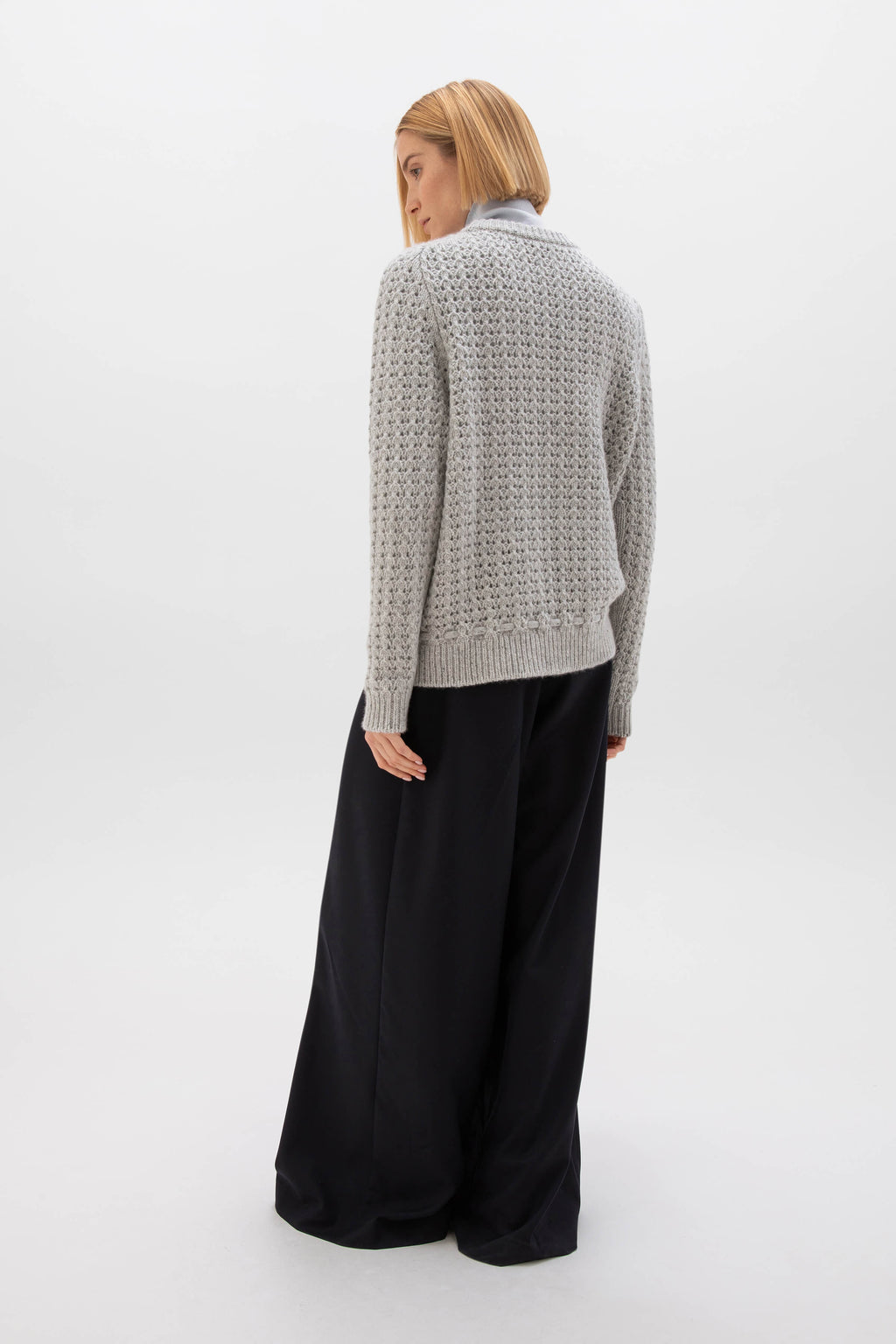 Donegal Cashmere Crochet Jumper