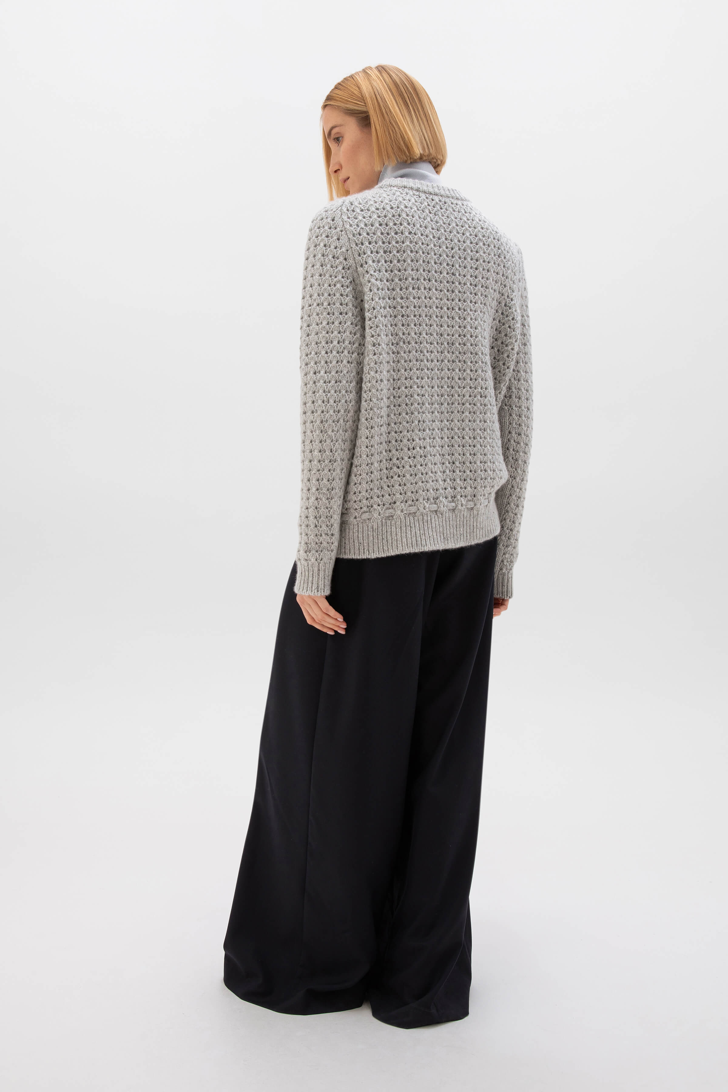 Donegal Cashmere Crochet Jumper