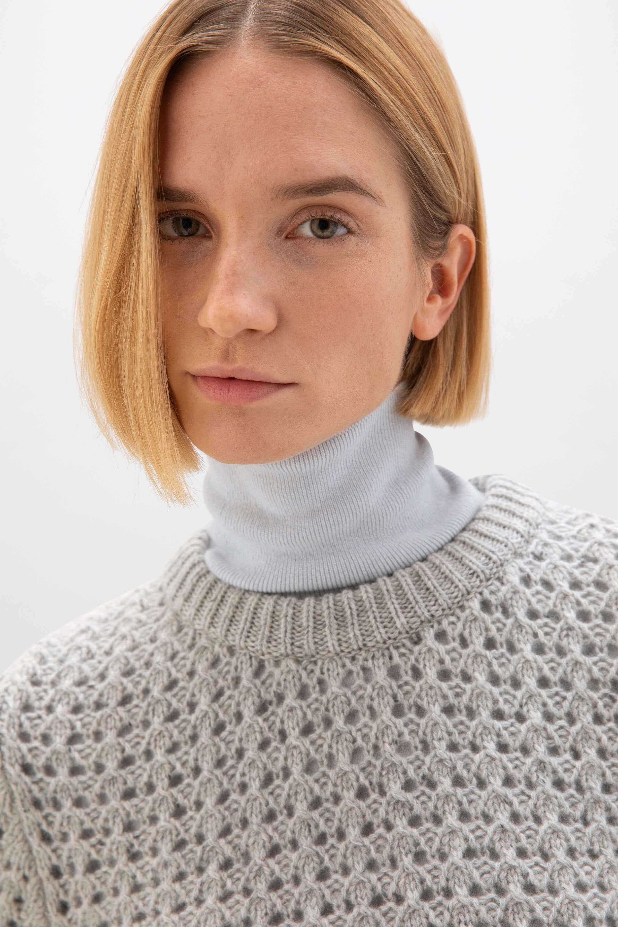Donegal Cashmere Crochet Jumper