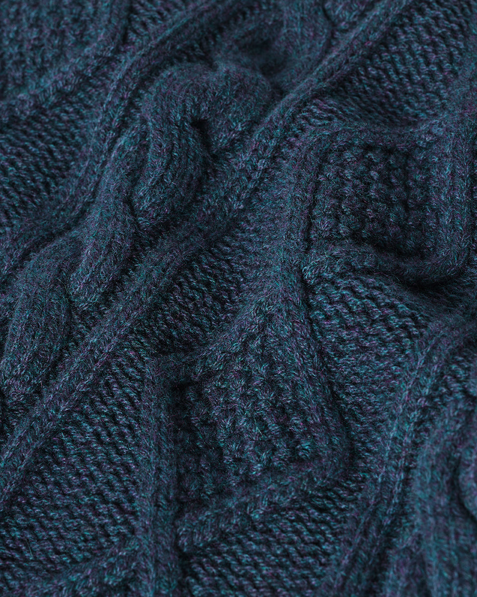 Aran Cable Navy Cashmere Tank