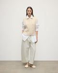 Aran Cable Cream Cashmere Tank