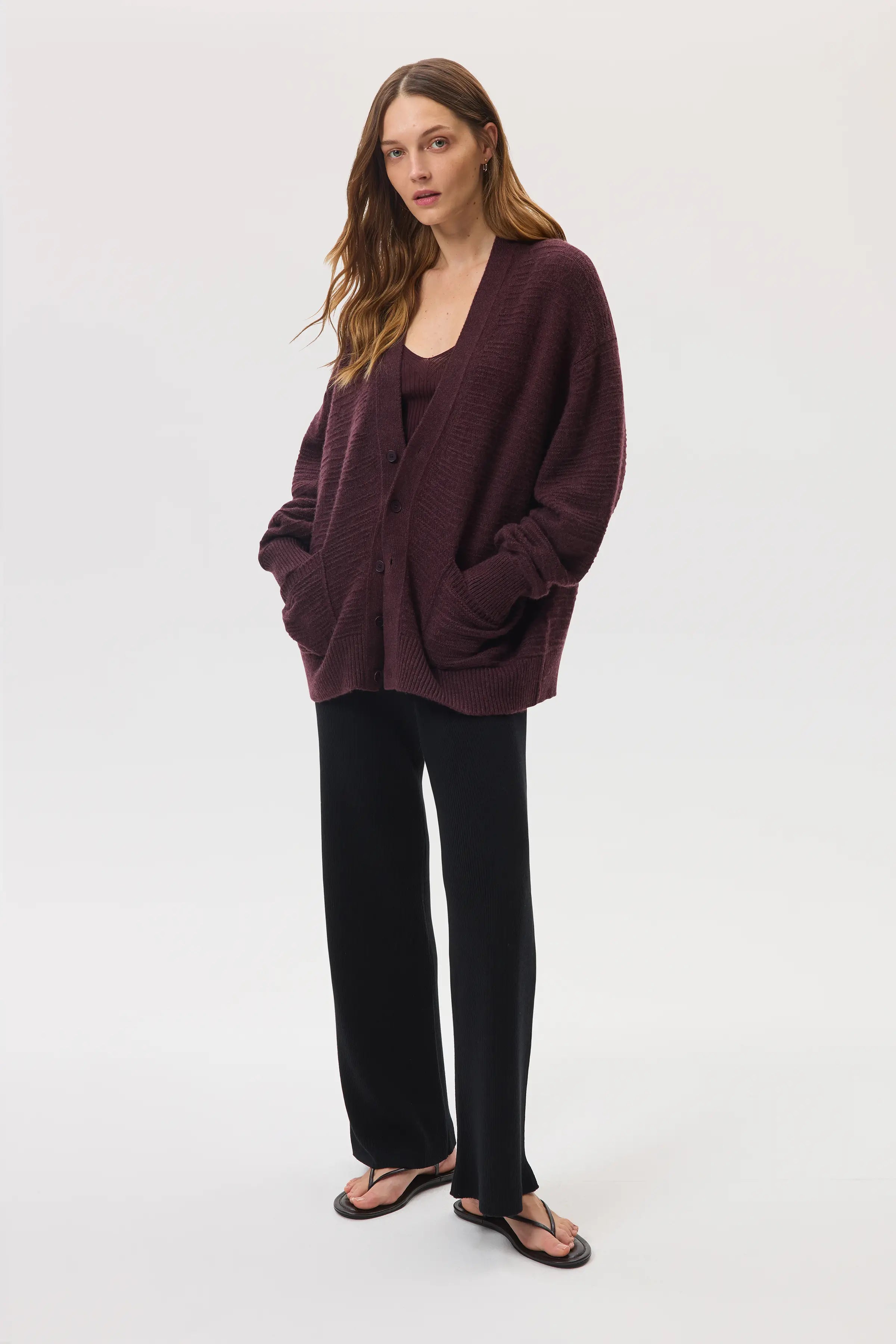 Textured Cashmere Cardigan