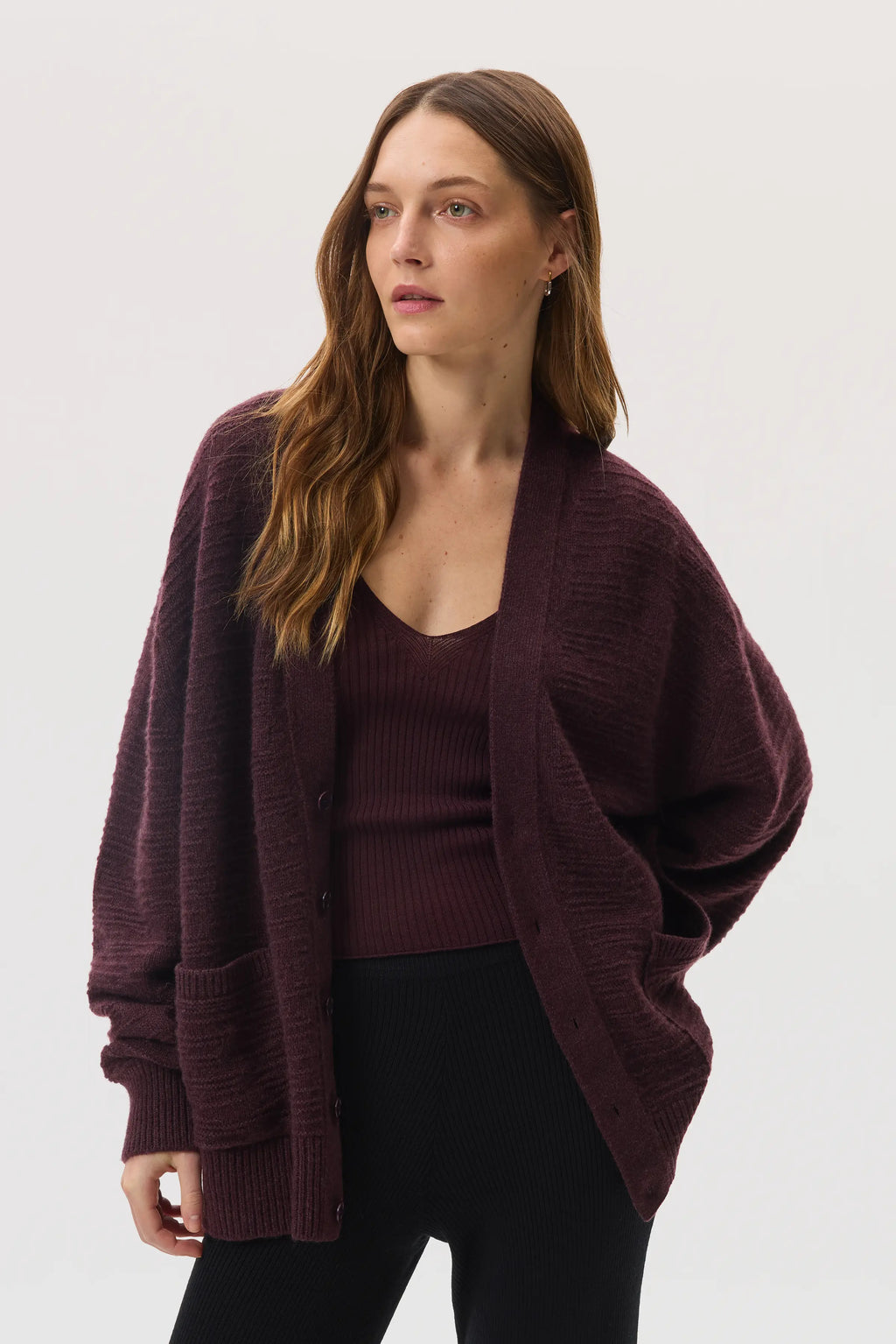 Textured Cashmere Cardigan