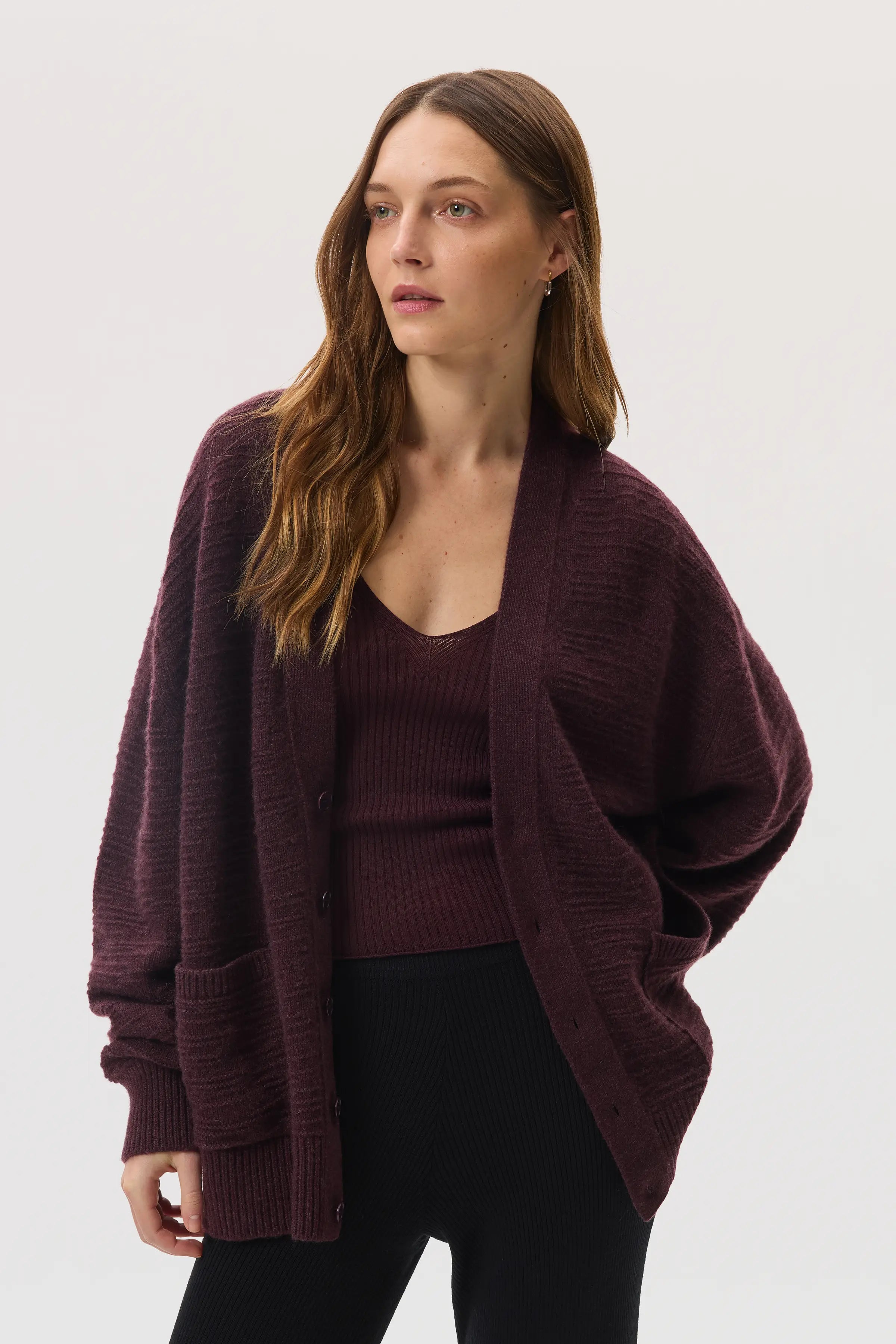 Textured Cashmere Cardigan