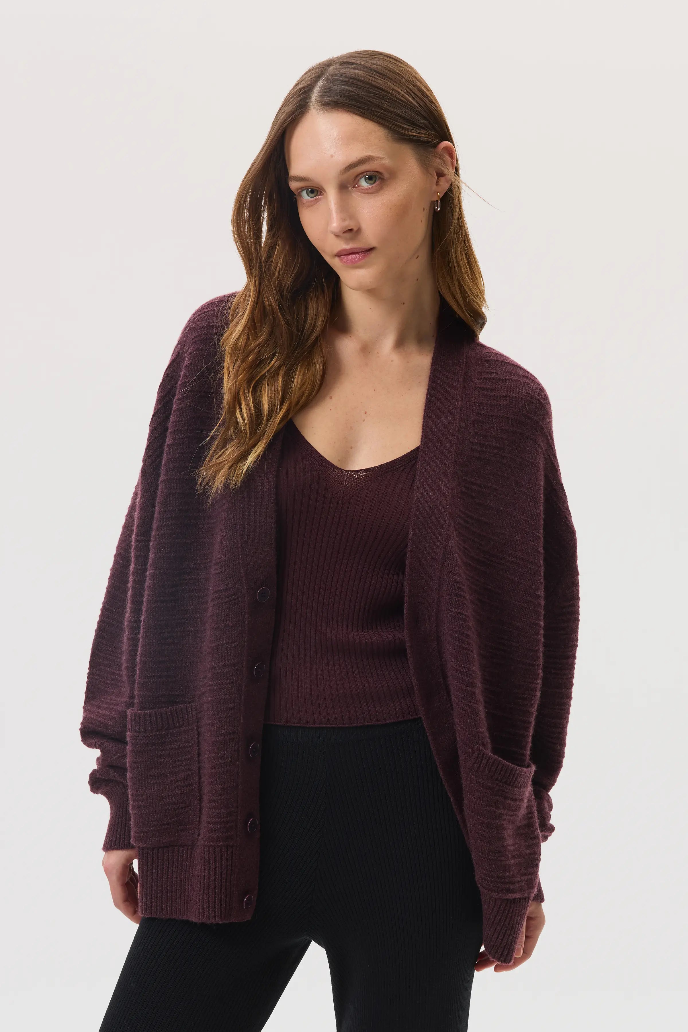 Textured Cashmere Cardigan