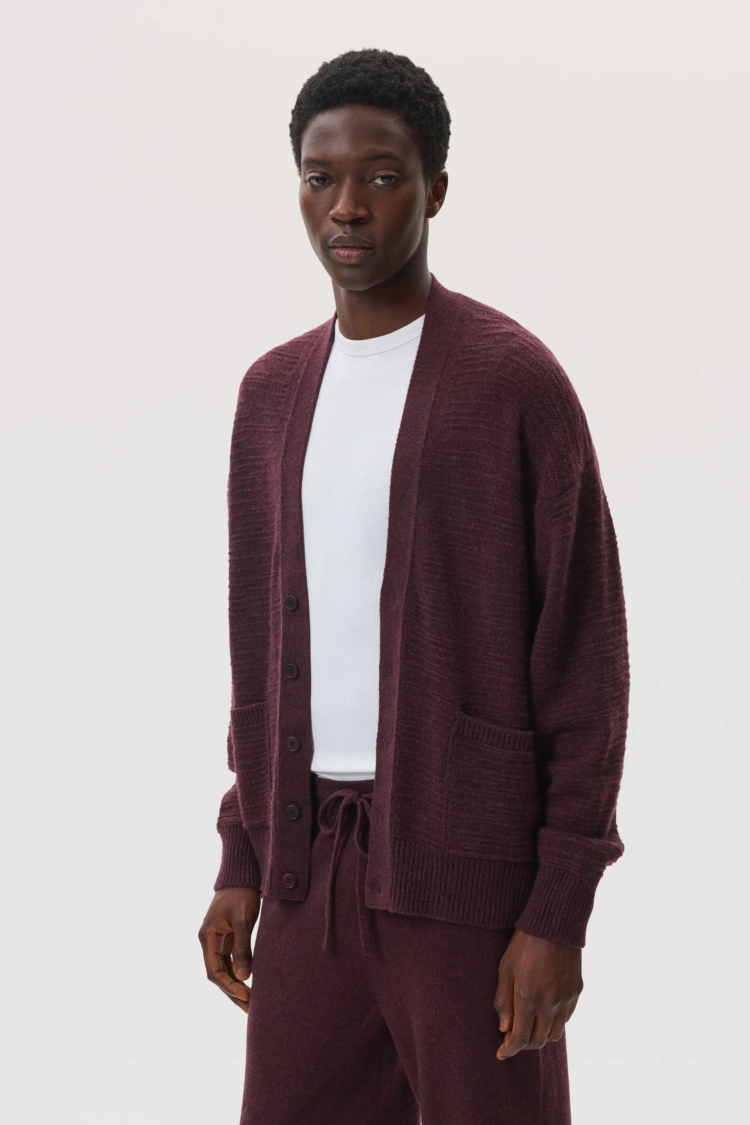 Textured Cashmere Cardigan