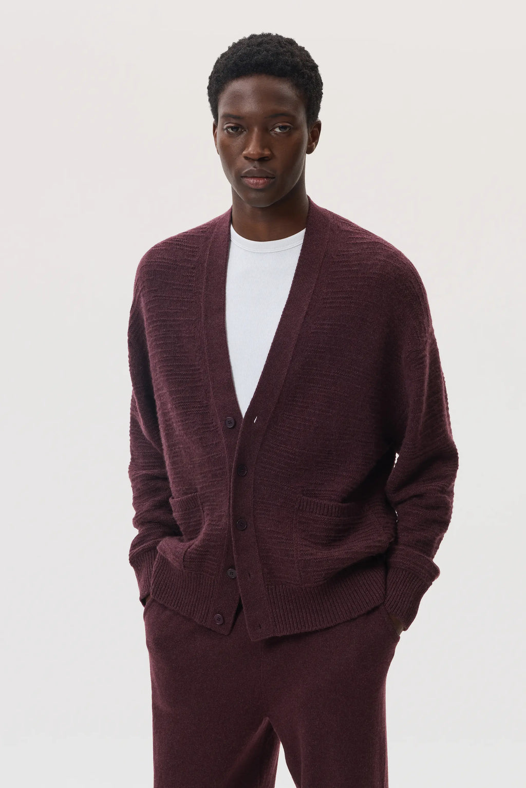 Textured Cashmere Cardigan