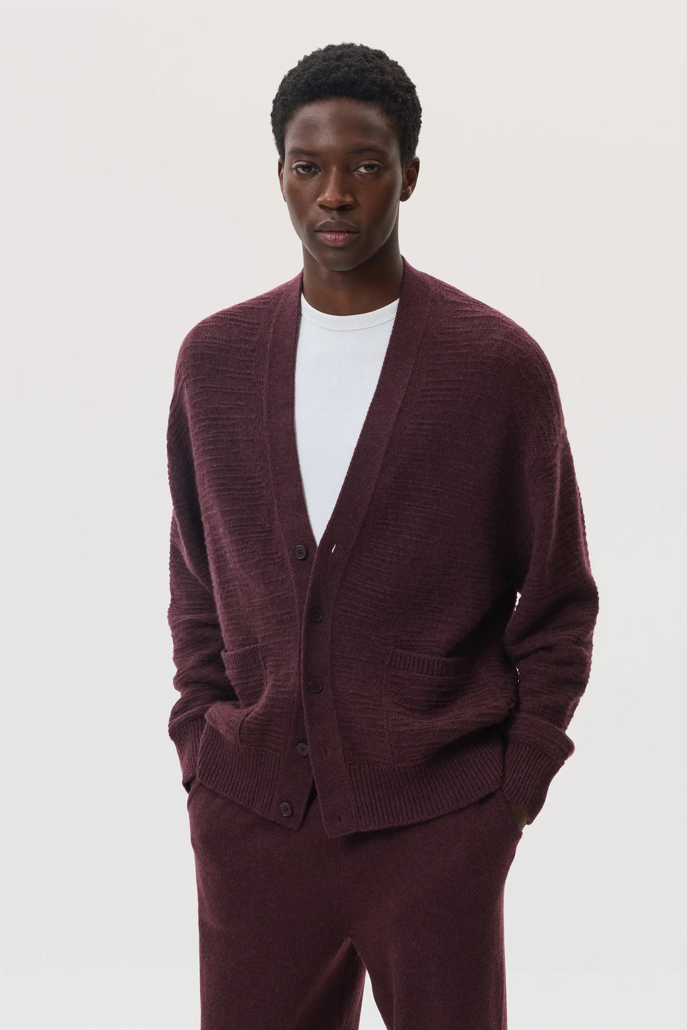 Textured Cashmere Cardigan