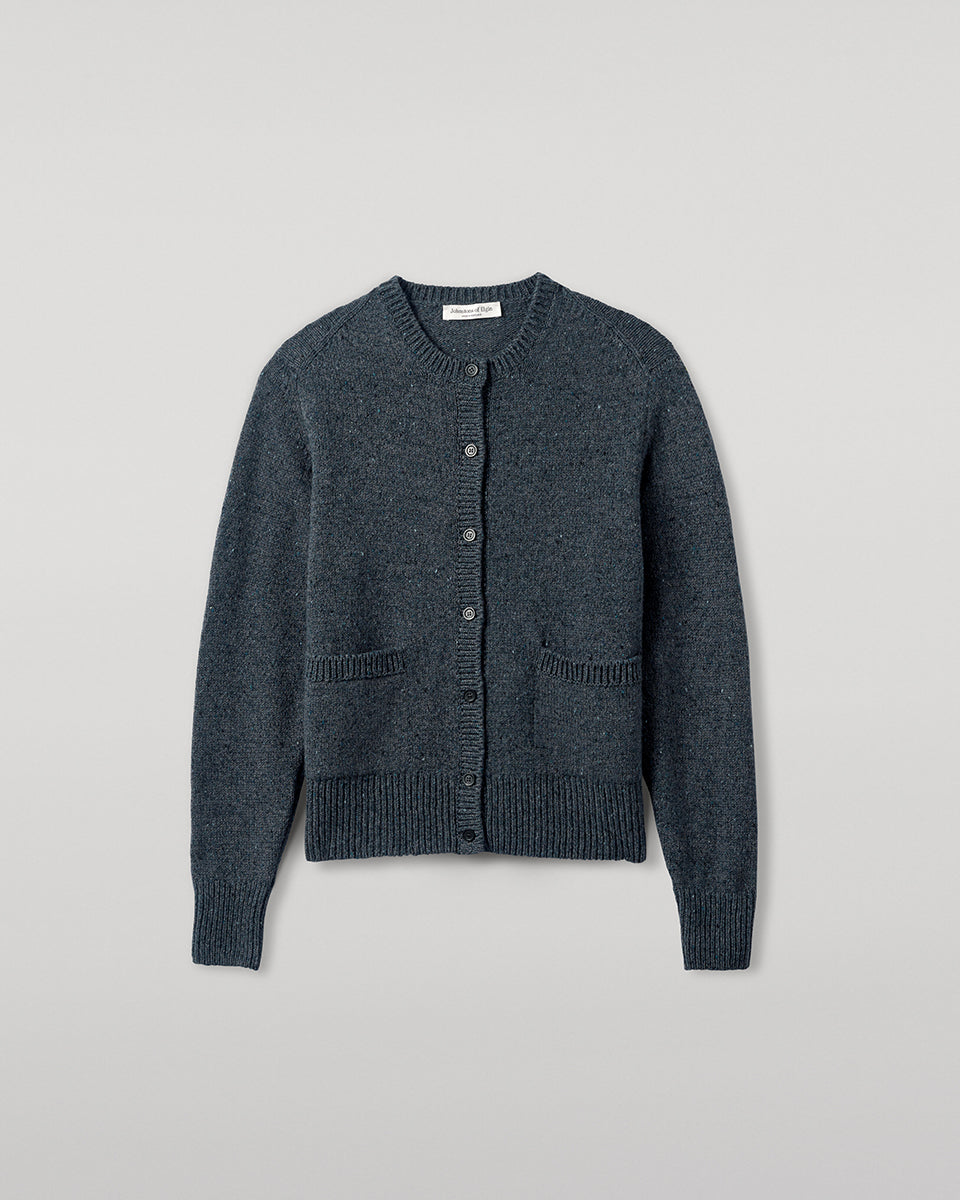 Donegal Cashmere Blue Cardigan