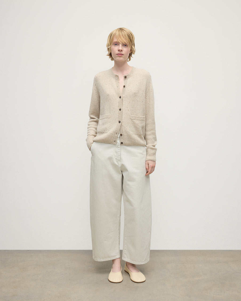 Donegal Cashmere Cream Cardigan