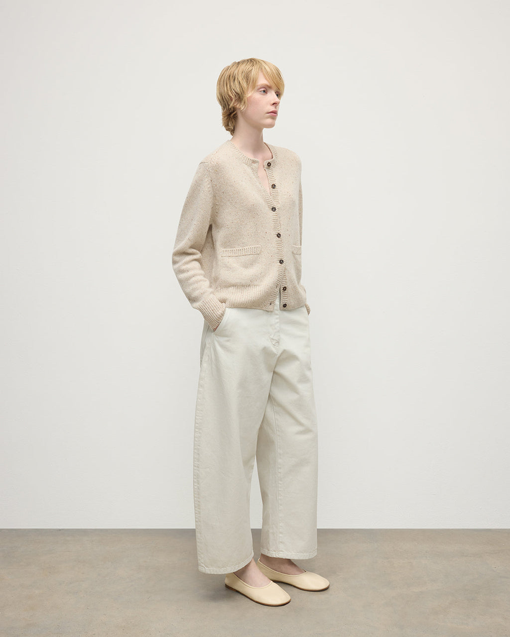 Donegal Cashmere Cream Cardigan