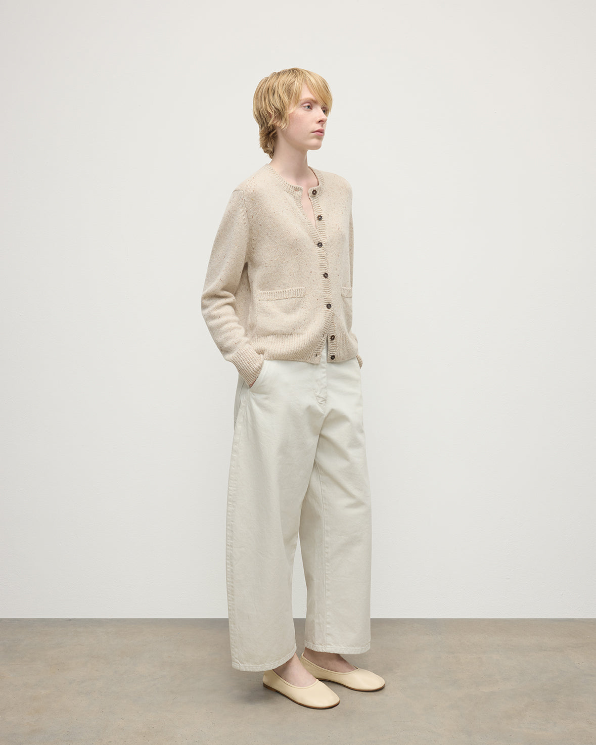 Donegal Cashmere Cream Cardigan