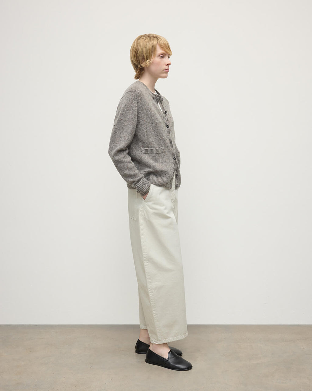 Donegal Cashmere Grey Cardigan