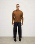 Ribbed Dark Camel Cashmere Jumper