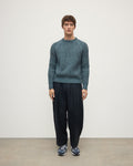 Ribbed Donegal Cashmere Blue Jumper