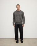 Ribbed Donegal Cashmere Grey Jumper