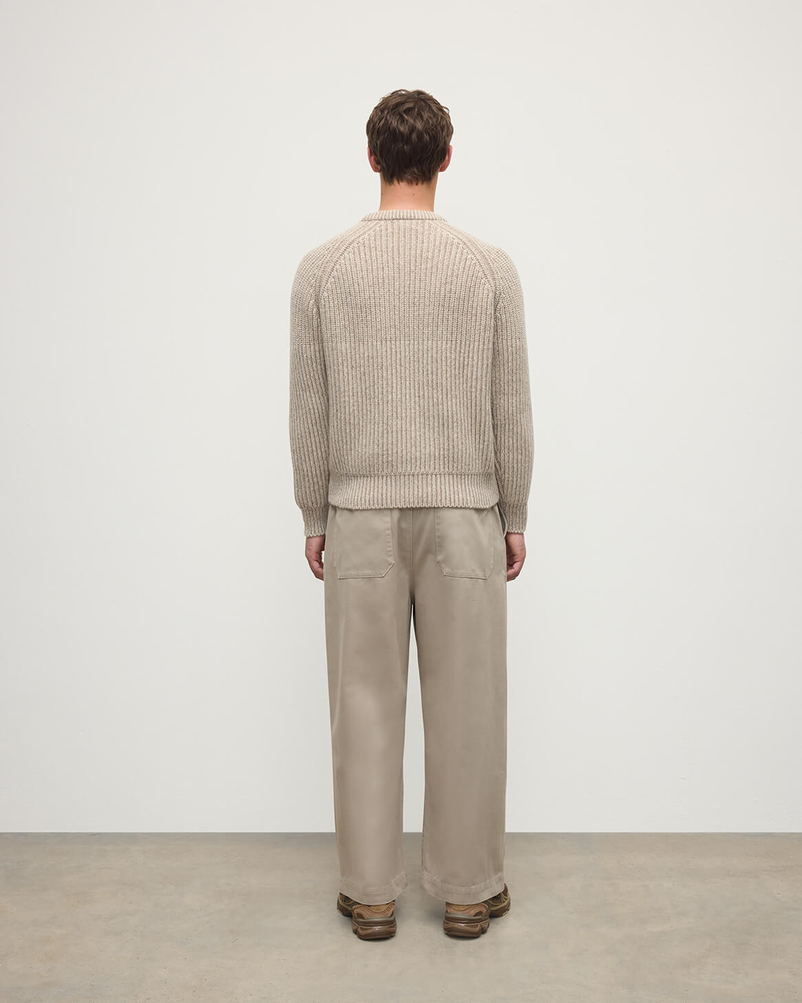 Ribbed Donegal Cashmere Cream Jumper
