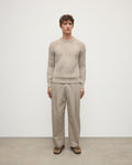 Ribbed Donegal Cashmere Cream Jumper