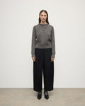 High Neck Donegal Cashmere Brown Jumper