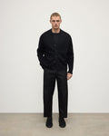 Ribbed Cashmere Black Cardigan