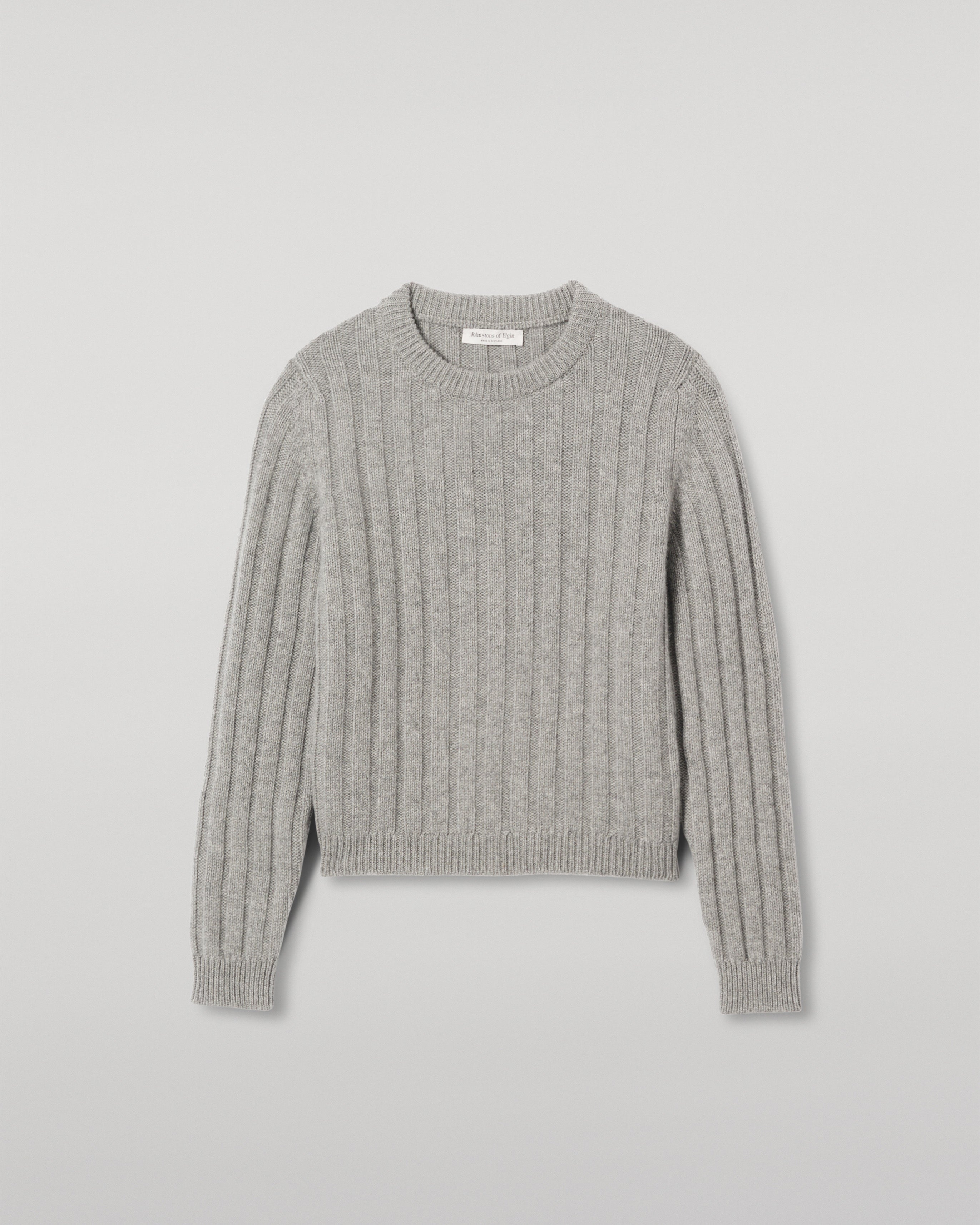 Lecht Grey Cashmere Crew Jumper