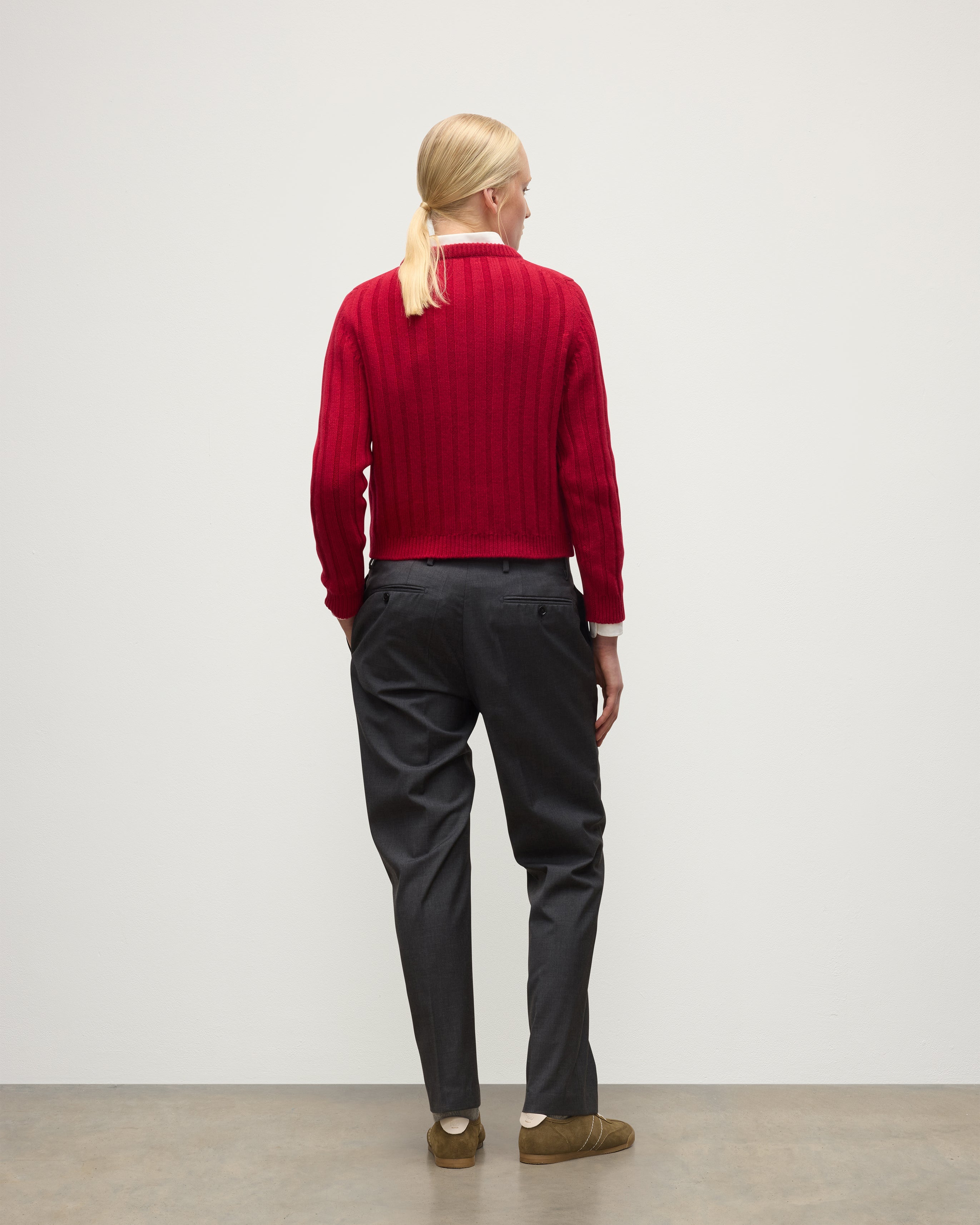 Lecht Red Cashmere Crew Jumper