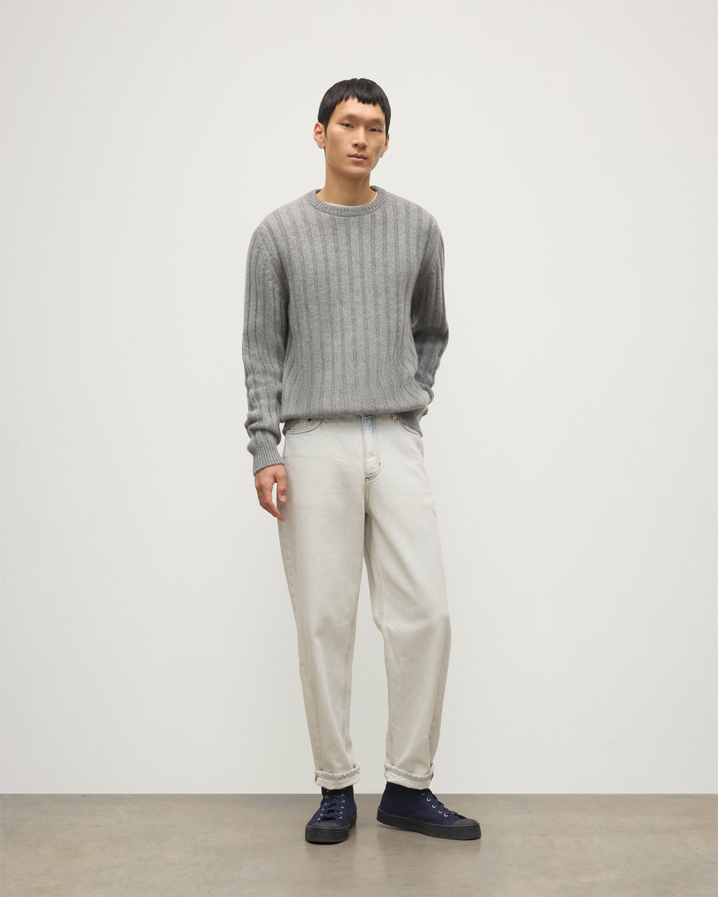 Peel Grey Cashmere Jumper