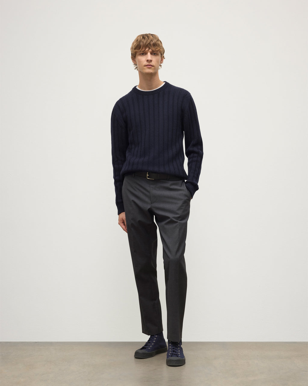 Peel Dark Navy Cashmere Jumper